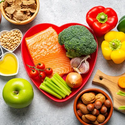 assortment of healthy foods on a table