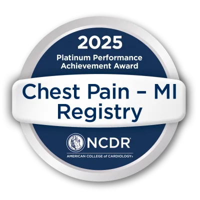 Chest Pain - MI Registry, Platinum Performance Achievement Award, 2025