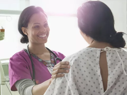 Nurse and patient