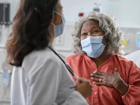 Hispanic woman with Doctor