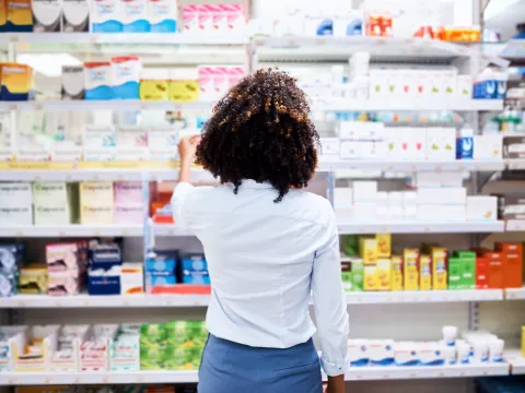 A young woman explores her choices for menstrual medication.