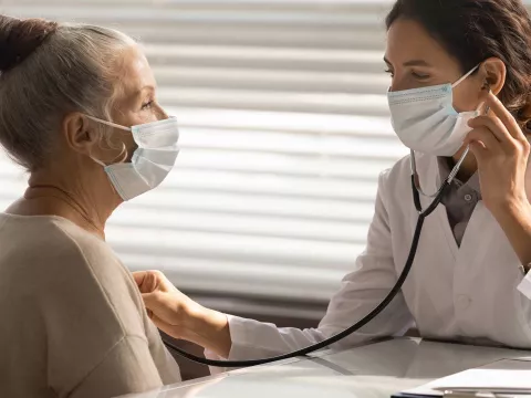 Female Doctor with Female Patient Masks