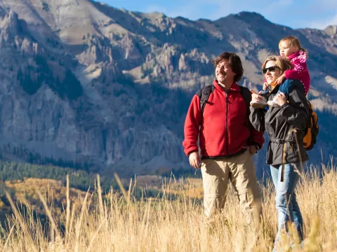 Colorado Family Going for a Hike