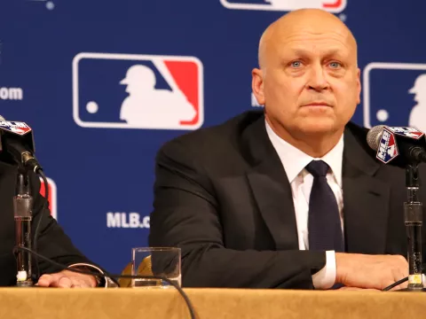 Baseball player, Cal Ripken Jr., at an MLB interview