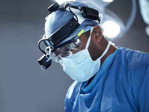 A doctor conducting a surgery.