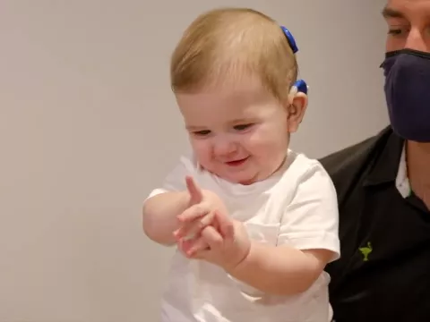 Baby Jack Hears His Parents Voices for the First Time with His Cochlear Implants
