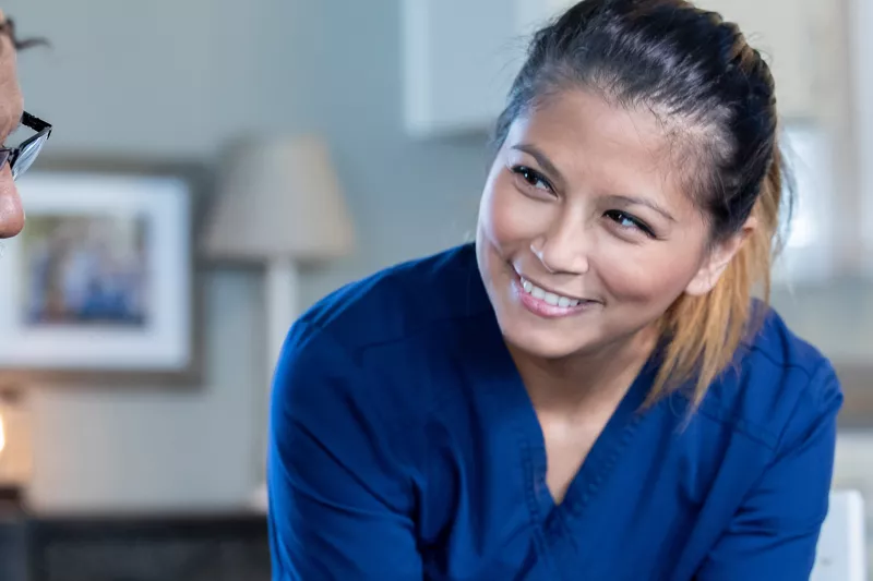Nurse smiling