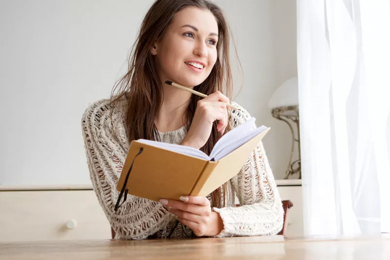Woman journaling