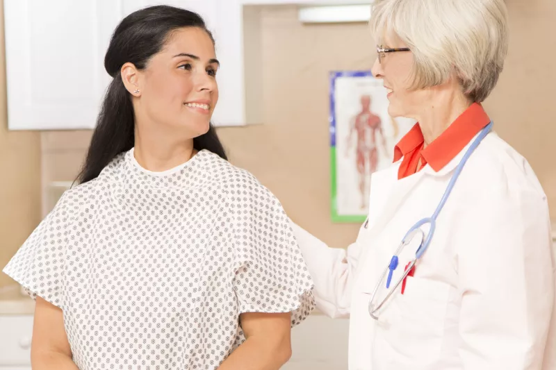 Woman at her annual appointment