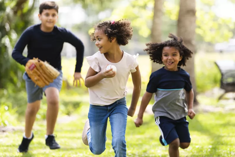 Children playing outdoors.