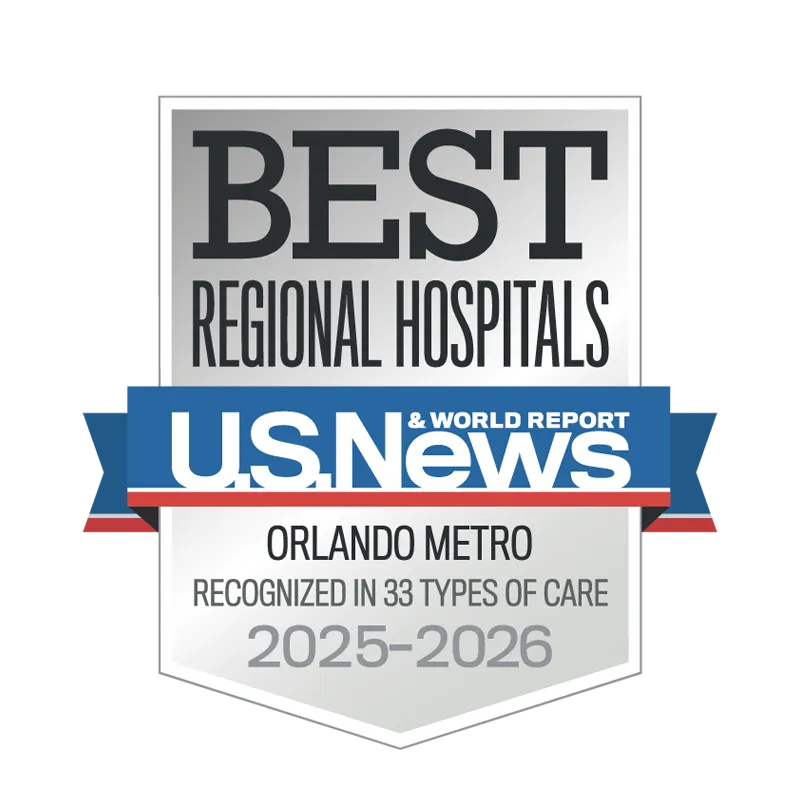 AdventHealth Orlando is recognized as the #1 Hospital in Florida and among the top 1% of hospitals nationwide by U.S. News & World Report