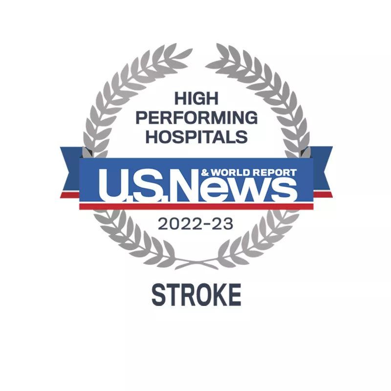 AdventHealth Orlando is recognized by U.S. News & World Report as a high performing hospital.