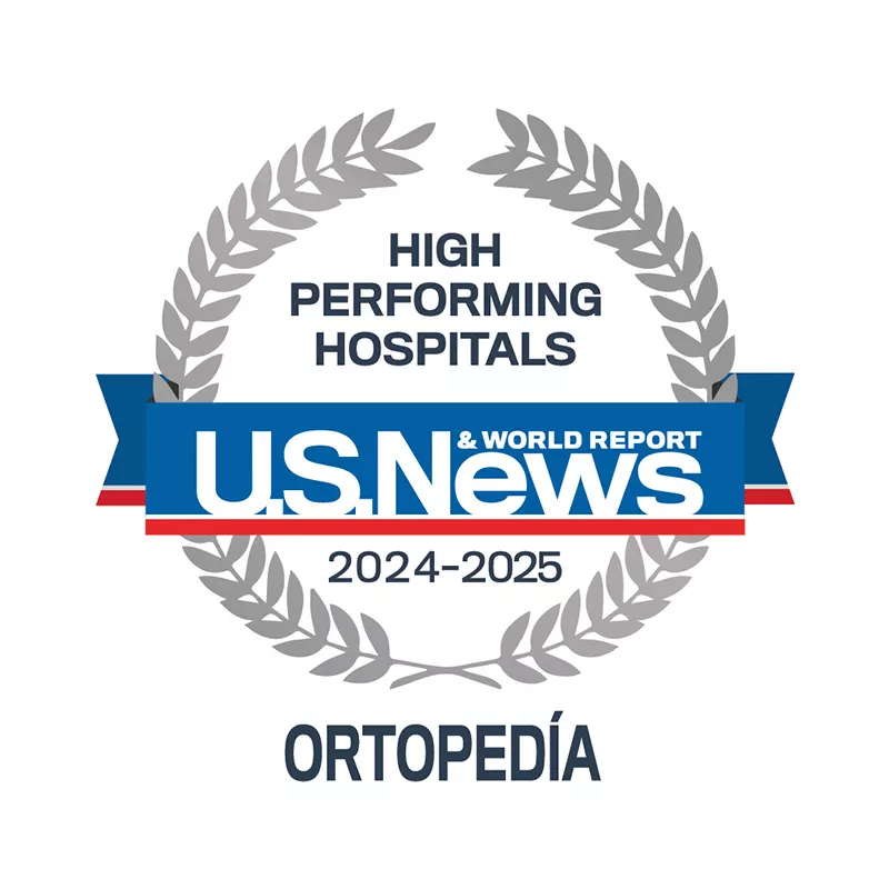 AdventHealth Orlando es reconocido por U.S. News & World Report como el único líder en la zona metropolitana de Orlando en tratamiento ortopédico.