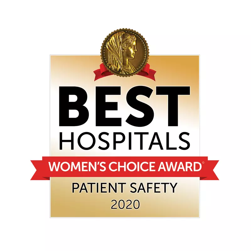 Women's Choice Award Patient Safety 2020 logo.