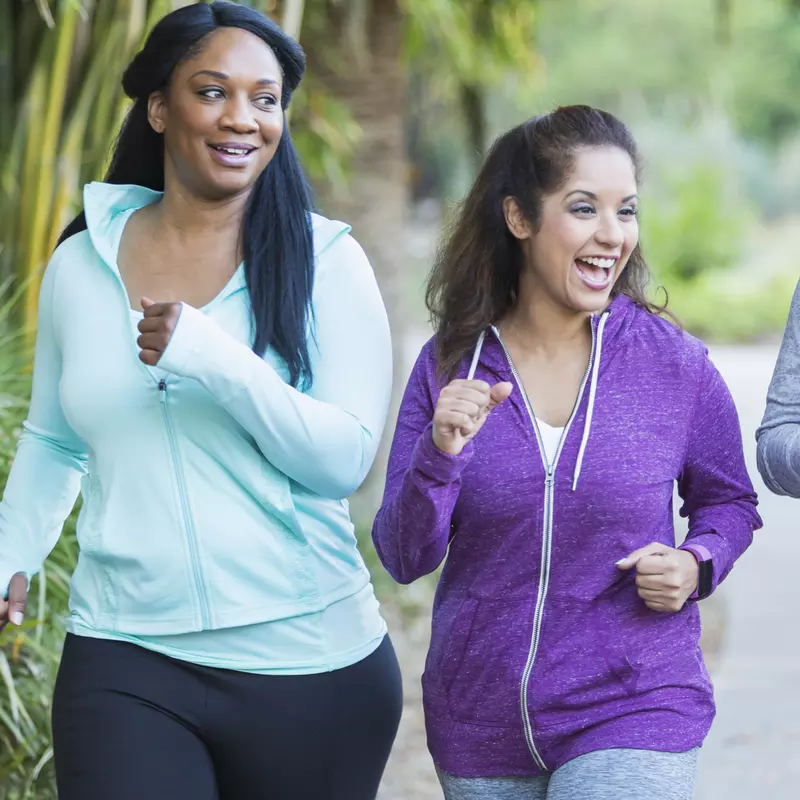 Women jogging together
