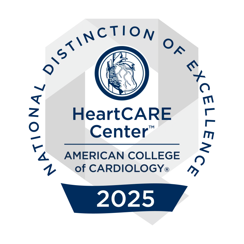 National Distinction of Excellence HeartCARE Center American College of Cardiology 2025