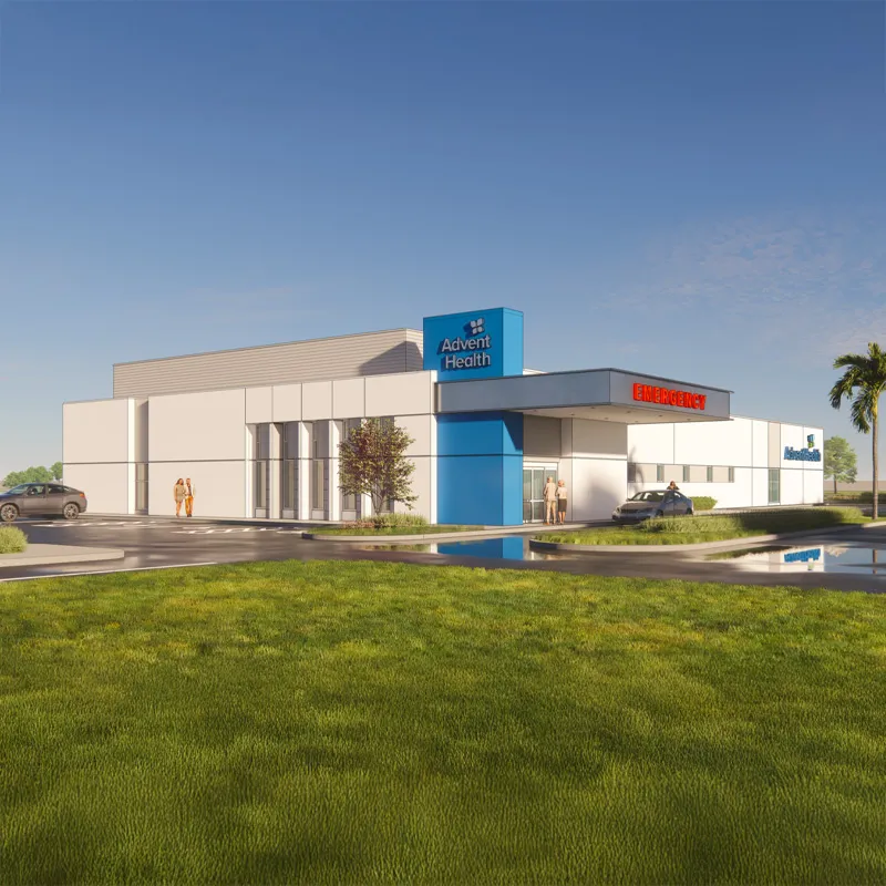 A rendering of the Sanford ER building.
