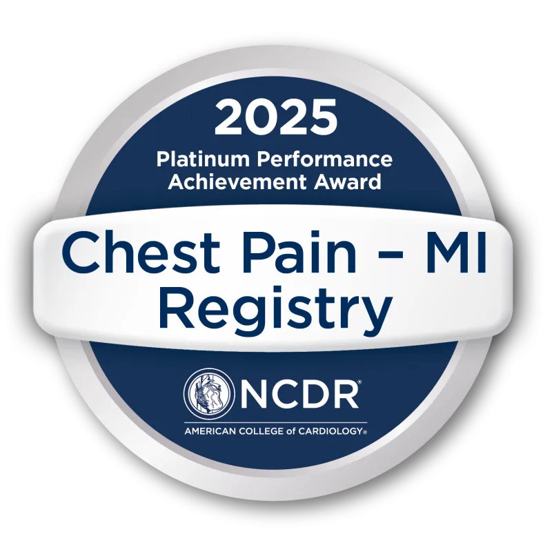 Chest Pain - MI Registry, Platinum Performance Achievement Award, 2025