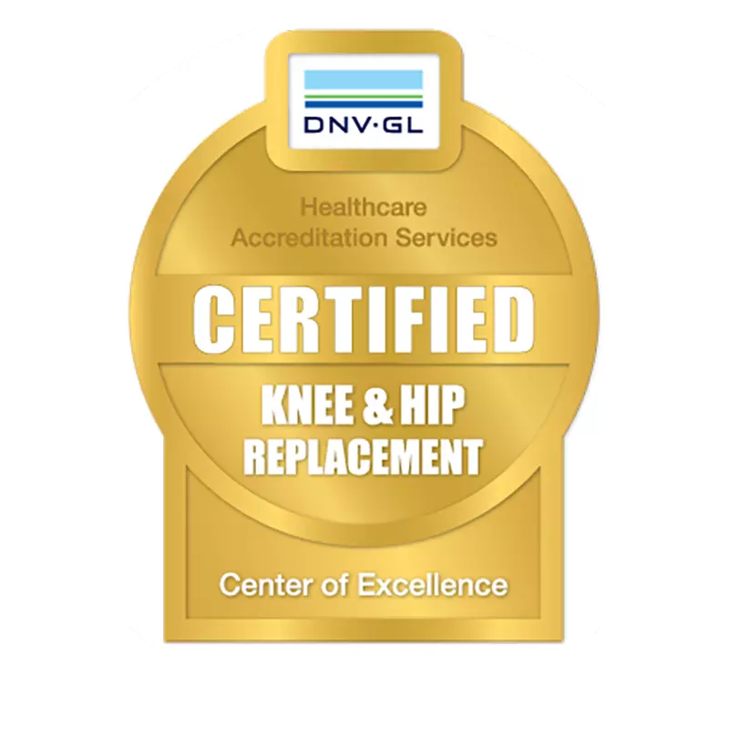 AdventHealth is a certified center of excellence for knee and hip replacement by DNV-GL