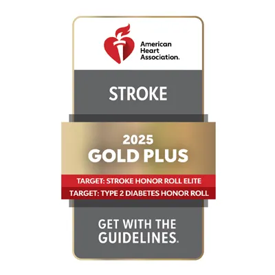 Stroke, 2025 Gold Plus, Get With the Guidelines - Target: Stroke Honor Roll Elite, Target: Type 2 Diabetes Honor Roll