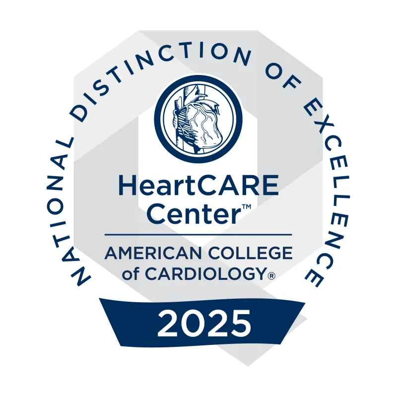 National Distinction of Excellence HeartCARE Center American College of Cardiology 2025