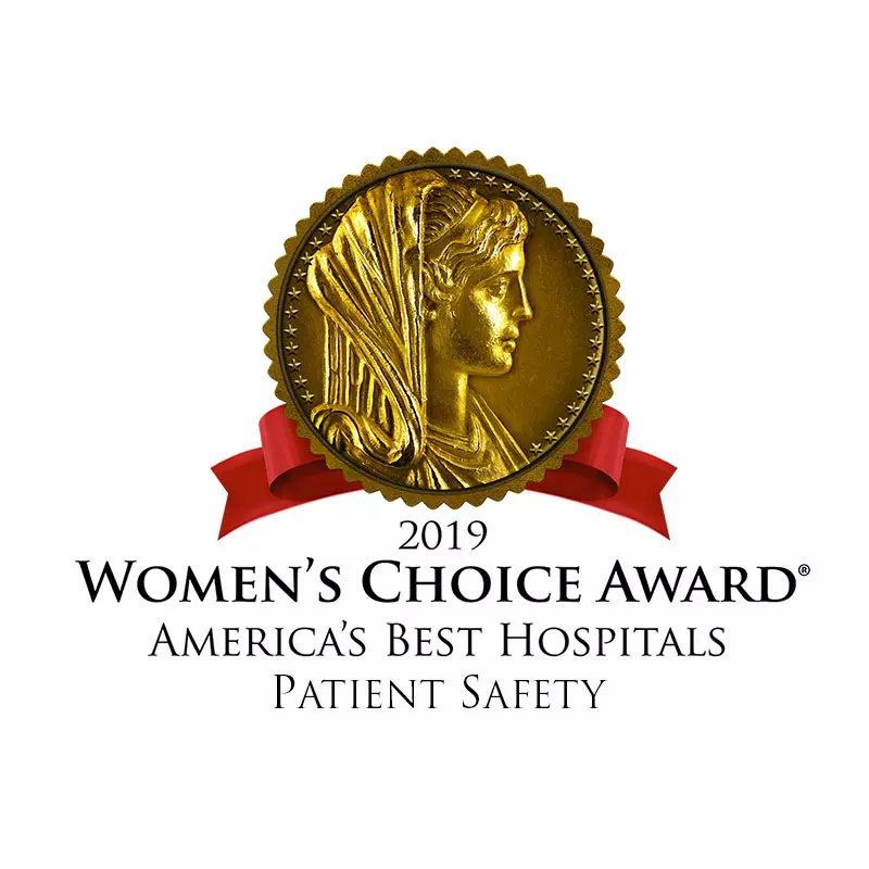 Women's Choice Award® America's Best Hospitals for Patient Safety logo.