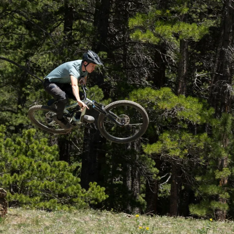 Male jumping on a bike