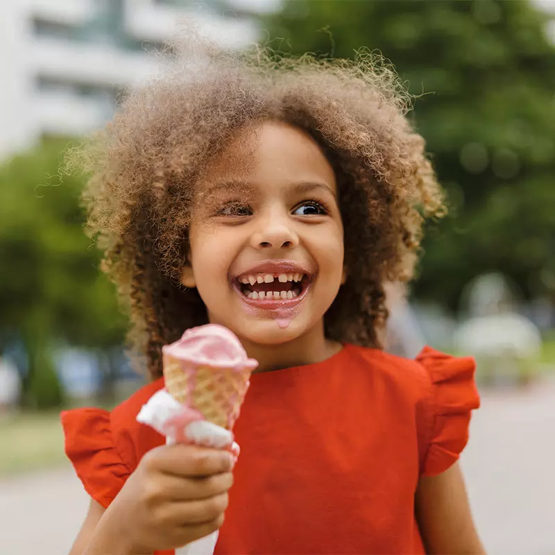 girl eating ice cream