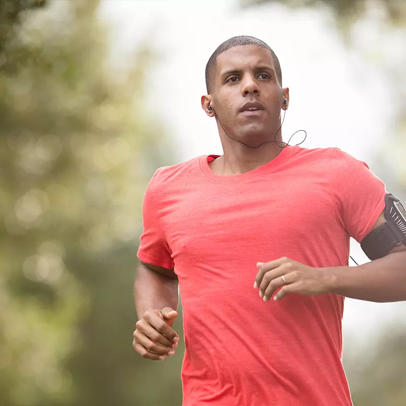 Man going on a morning run