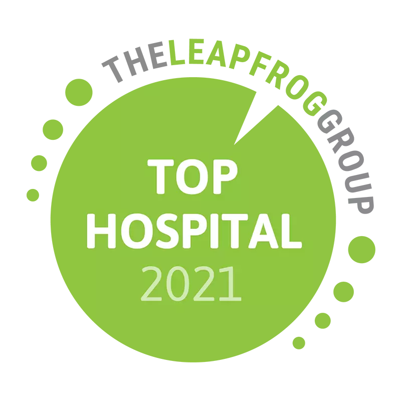Leapfrog Top Hospital 2021 logo.