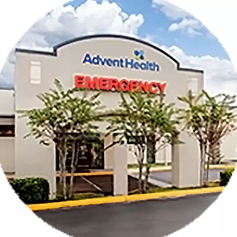 Front-view of the AdventHealth Dade City ER.