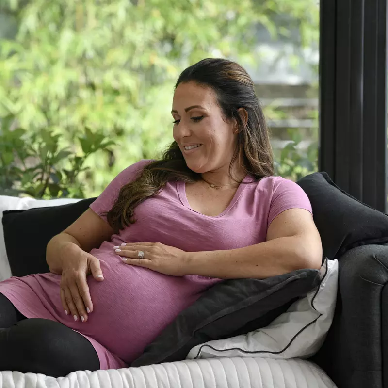 Pregnant Woman resting at home