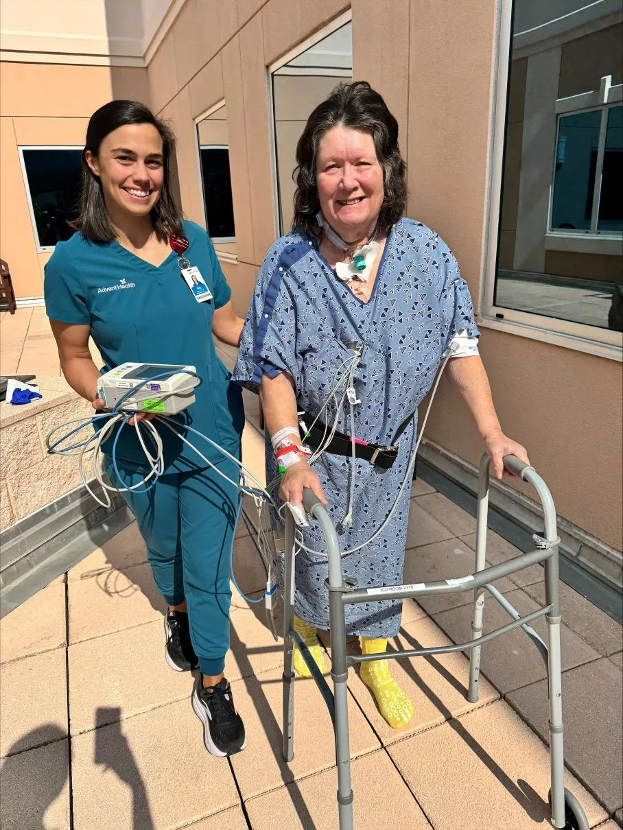 Palm Coast woman celebrates 65th birthday at AdventHealth after surviving two cardiac arrests