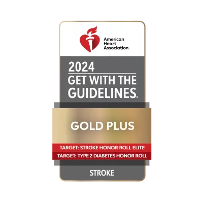 American Heart Association 2024 Get with the Guidelines Stroke Gold Plus for stroke.